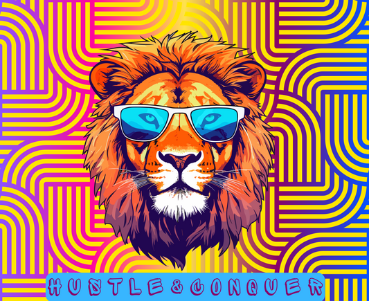 11oz Glossy Ceramic Mug: Hustle & Conquer (Microwave and Dishwasher Safe)