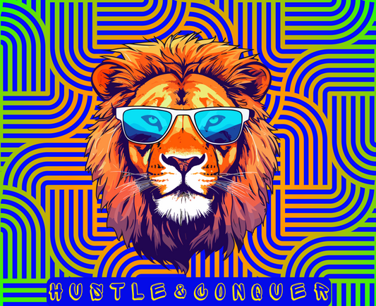 11oz Glossy Ceramic Mug: Hustle & Conquer (Microwave and Dishwasher Safe)