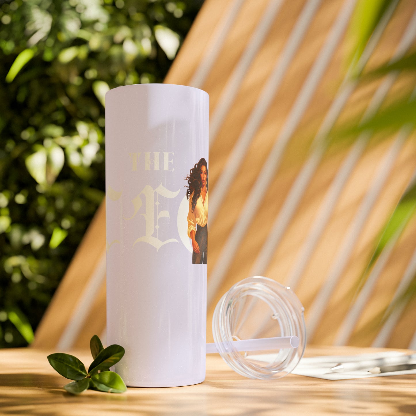 THE CEO: Lady Boss Graphic Skinny Tumbler with Straw, 20oz (Black, Black Glitter, Lilac, Magic Pink, Blush Pink, Dusty Rose - All Glitter Finishes)