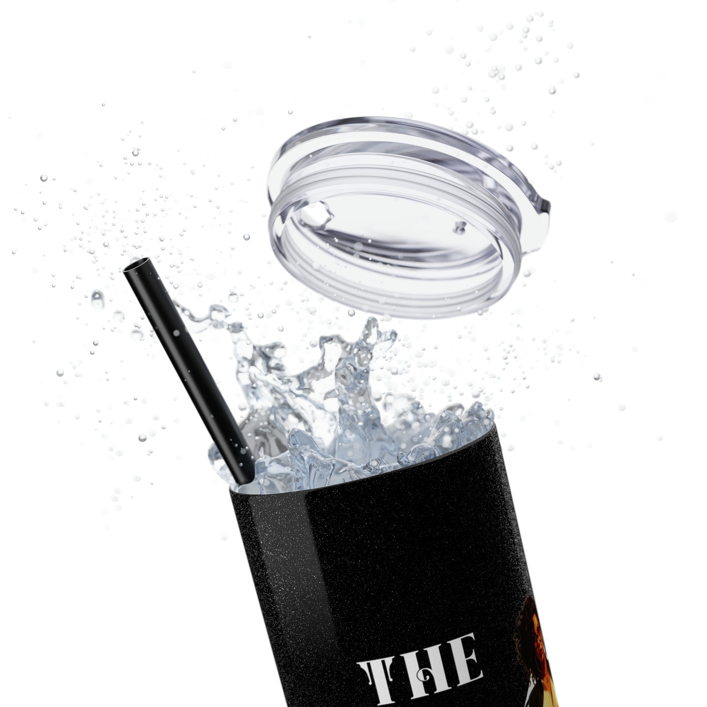 THE CEO: Lady Boss Graphic Skinny Tumbler with Straw, 20oz (Black, Black Glitter, Lilac, Magic Pink, Blush Pink, & Dusty Rose - All Glitter Finishes)