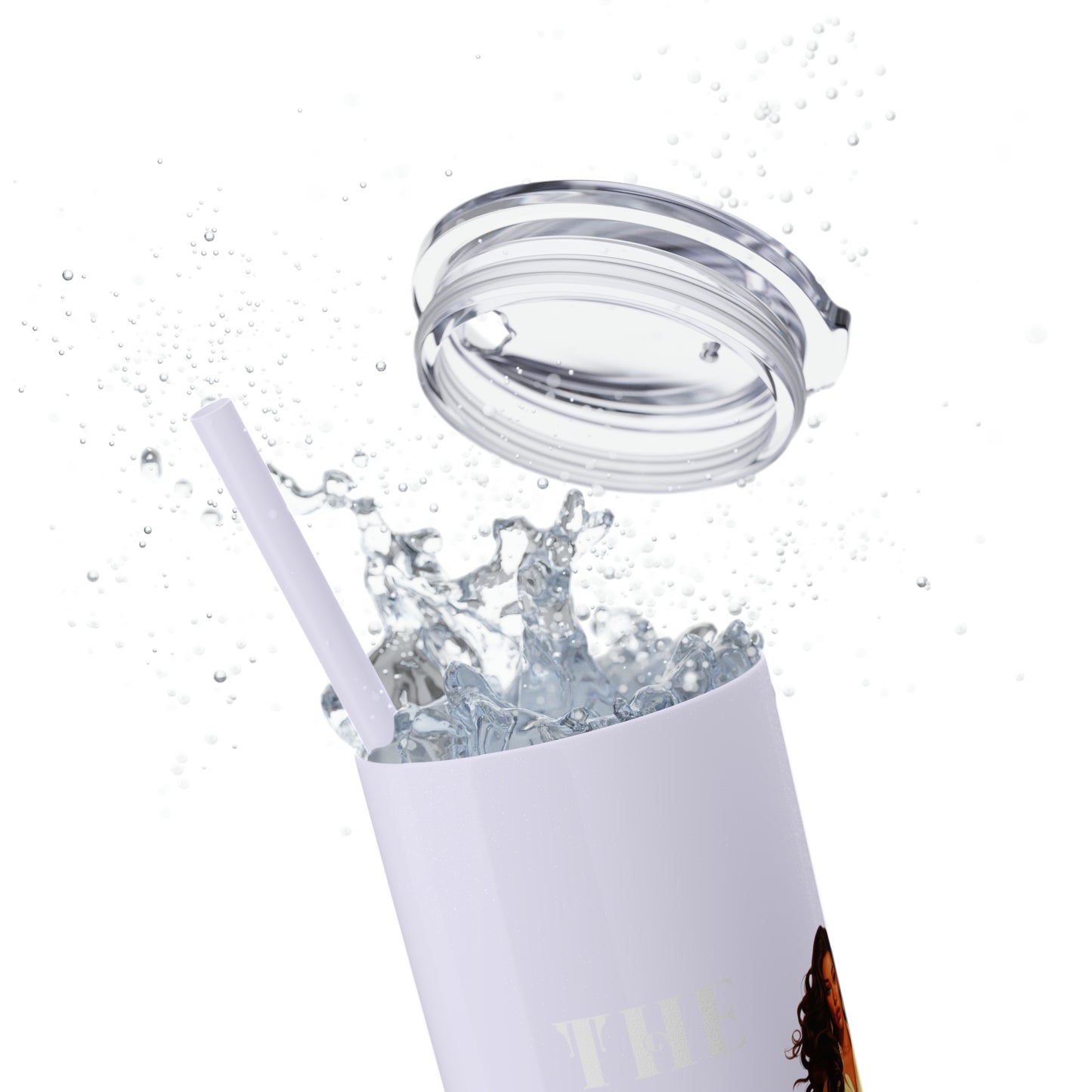 THE CEO: Lady Boss Graphic Skinny Tumbler with Straw, 20oz (Black, Black Glitter, Lilac, Magic Pink, Blush Pink, Dusty Rose - All Glitter Finishes)