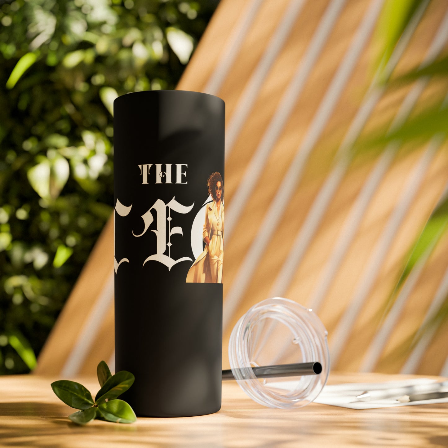 THE CEO: Lady Boss Graphic Skinny Tumbler with Straw, 20oz (Black, Black Glitter, Lilac, Magic Pink, Blush Pink, & Dusty Rose - All Glitter Finishes)