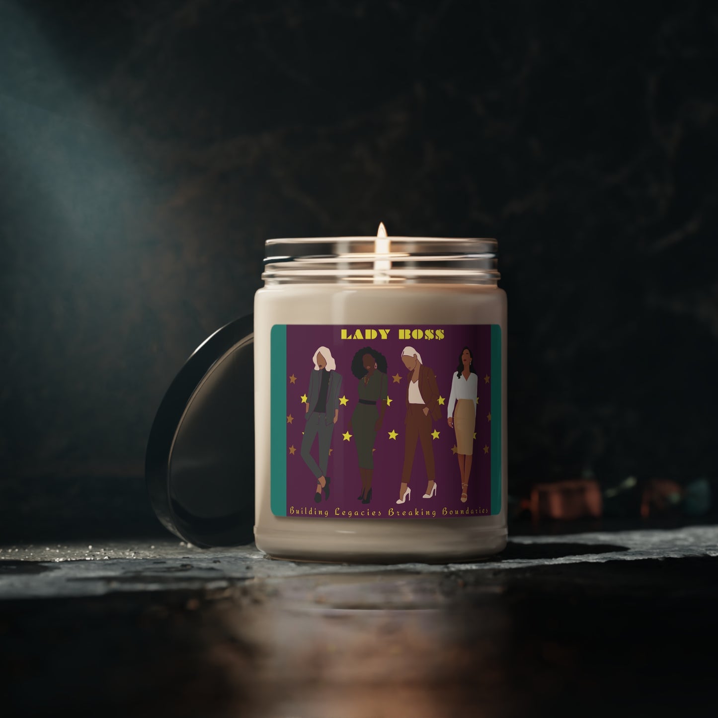 9oz Scented Soy Candle: LADY BO$$ (Five Scents)
