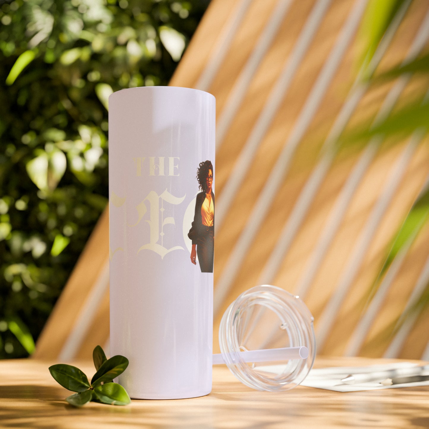 THE CEO: Lady Boss Graphic Skinny Tumbler with Straw, 20oz (Black, Black Glitter, Lilac, Magic Pink, Blush Pink, & Dusty Rose - All Glitter Finishes)