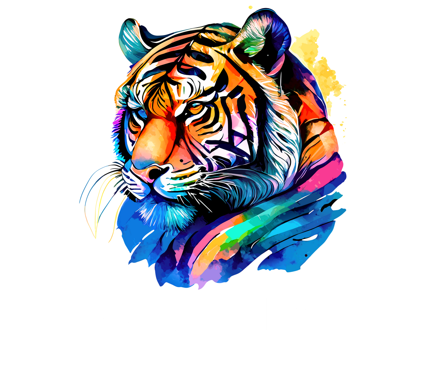 BUILDER: Tiger Graphic Skinny Tumbler with Straw, 20oz (Black Matte Finish or Black Glitter Glossy Finish)