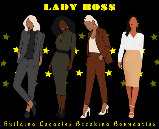 11oz Glossy Ceramic Mug: Lady Boss (Microwave and Dishwasher Safe)