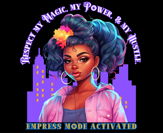 Snapback Mesh Trucker Hat: Respect My Magic My Power And My Hustle - Empress Mode Activated (Four Colors)