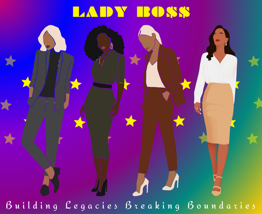 11oz Glossy Ceramic Mug: Lady Boss (Microwave and Dishwasher Safe)