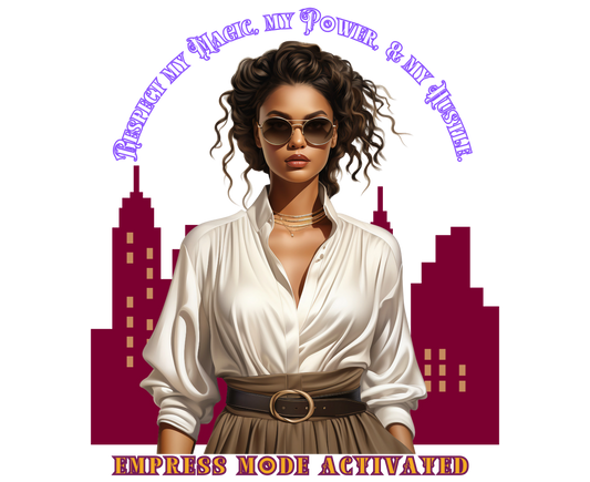 Snapback Mesh Trucker Hat: Respect My Magic My Power And My Hustle - Empress Mode Activated (Four Colors)