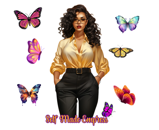 11oz Glossy Ceramic Mug: Self Made Empress (Microwave and Dishwasher Safe)