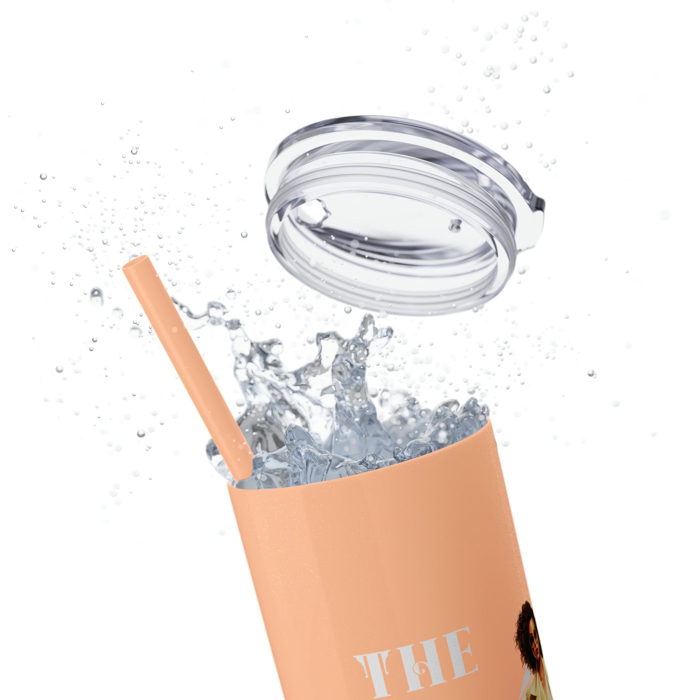THE CEO: Lady Boss Graphic Skinny Tumbler with Straw, 20oz (Black, Black Glitter, Lilac, Magic Pink, Blush Pink, & Dusty Rose - All Glitter Finishes)