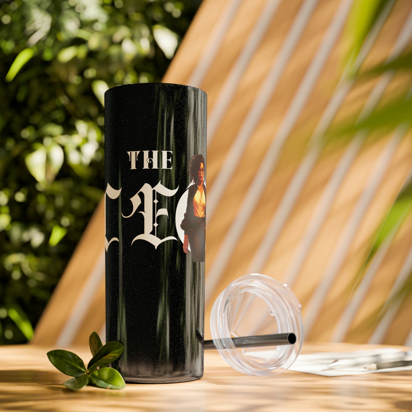 THE CEO: Lady Boss Graphic Skinny Tumbler with Straw, 20oz (Black, Black Glitter, Lilac, Magic Pink, Blush Pink, & Dusty Rose - All Glitter Finishes)