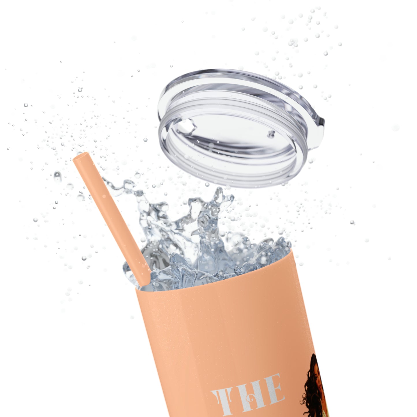THE CEO: Lady Boss Graphic Skinny Tumbler with Straw, 20oz (Black, Black Glitter, Lilac, Magic Pink, Blush Pink, Dusty Rose - All Glitter Finishes)
