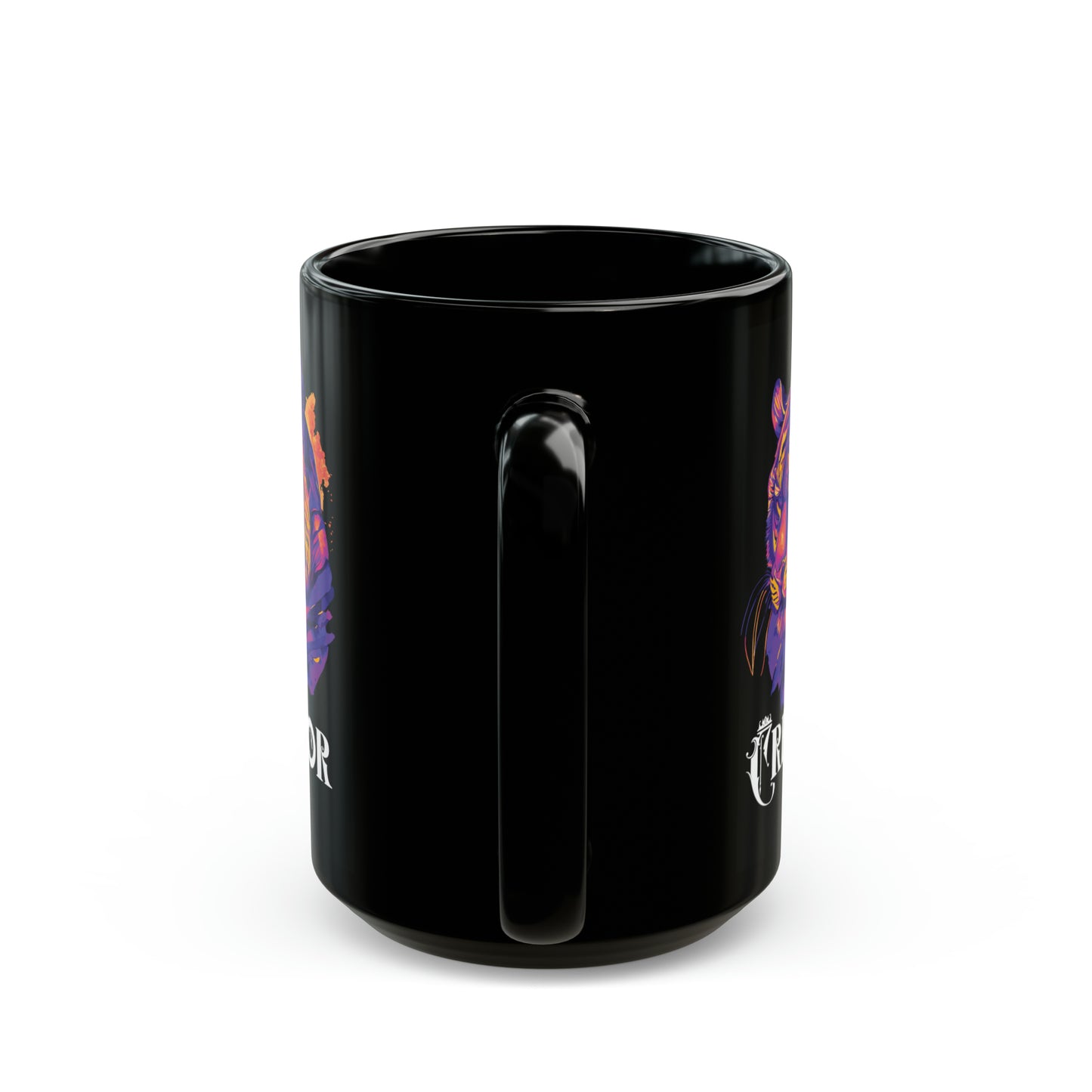 CREATOR: Tiger Graphic Glossy Black Mug (11oz, 15oz)