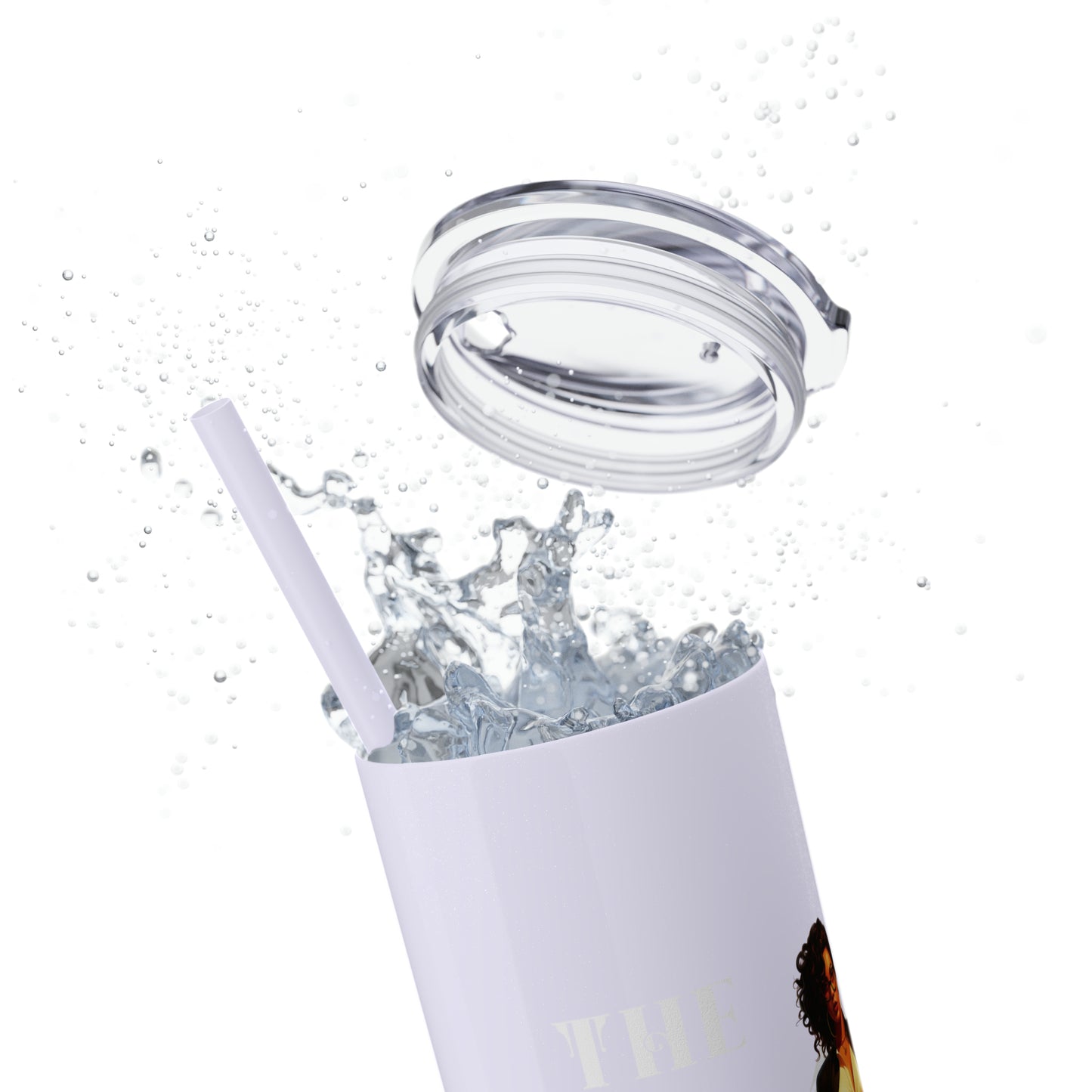 THE CEO: Lady Boss Graphic Skinny Tumbler with Straw, 20oz (Black, Black Glitter, Lilac, Magic Pink, Blush Pink, & Dusty Rose - All Glitter Finishes)