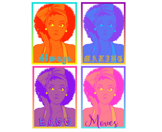 Always Making Boss Moves: Women's Pop Art Comic Graphic Tee