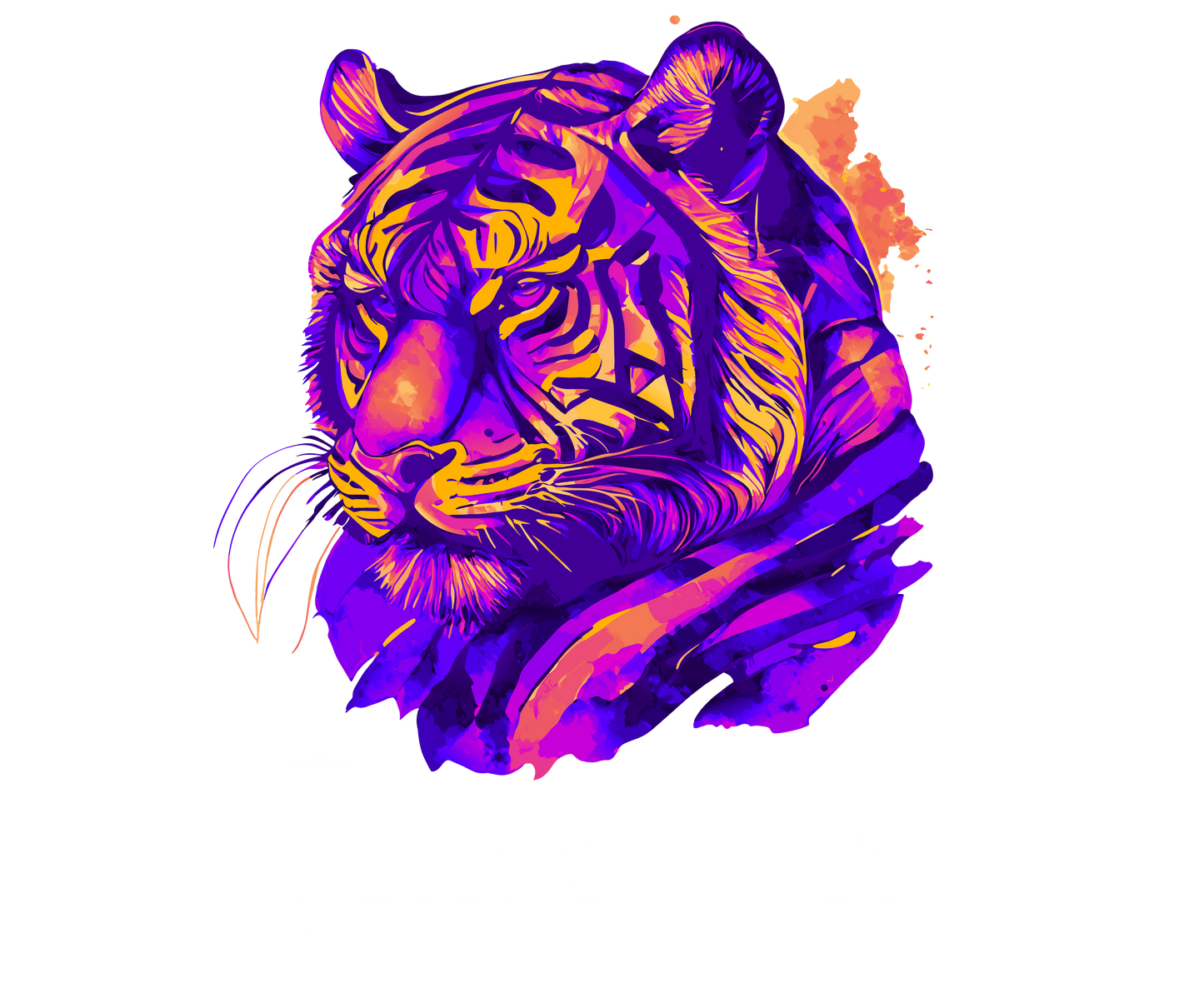 CREATOR: Tiger Graphic Skinny Tumbler with Straw, 20oz (Black Matte Finish or Black Glitter Glossy Finish)