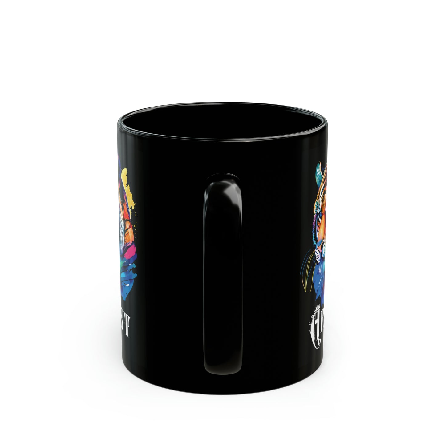 ARTIST: Tiger Graphic Glossy Black Mug (11oz, 15oz)