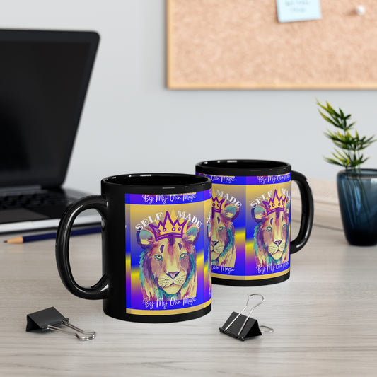 The Emblem Artwork 11oz Black Mug with Glossy Finish