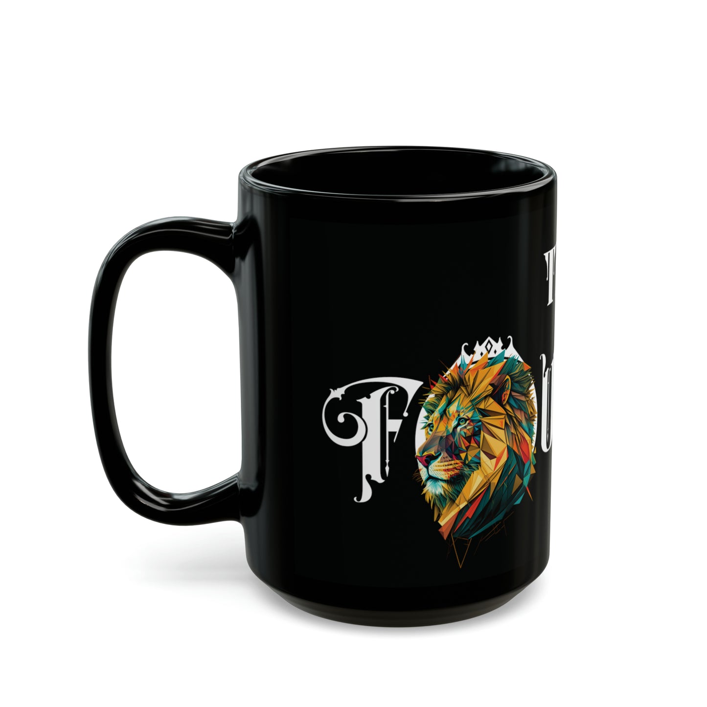 The Founder: Lion Graphic Glossy Black Mug (11oz, 15oz)