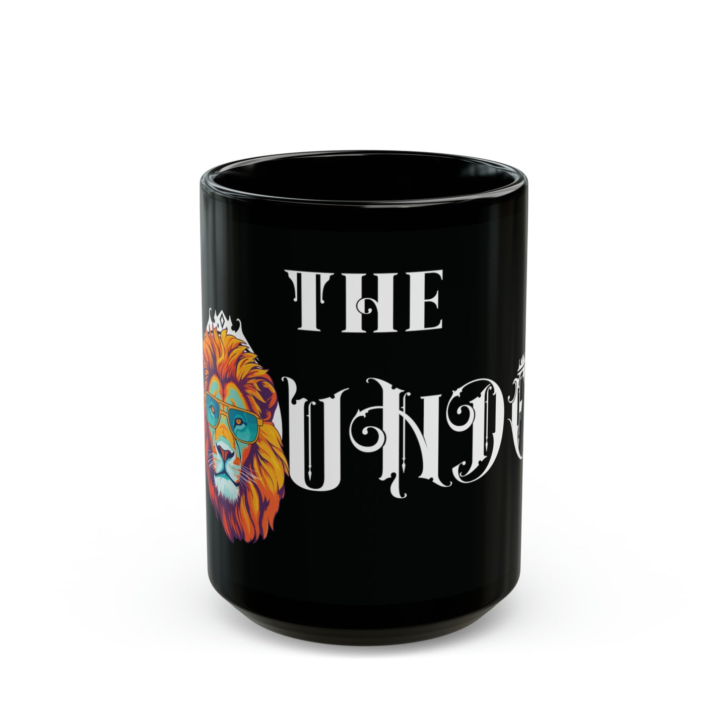 The Founder: Lion Graphic Glossy Black Mug (11oz, 15oz)