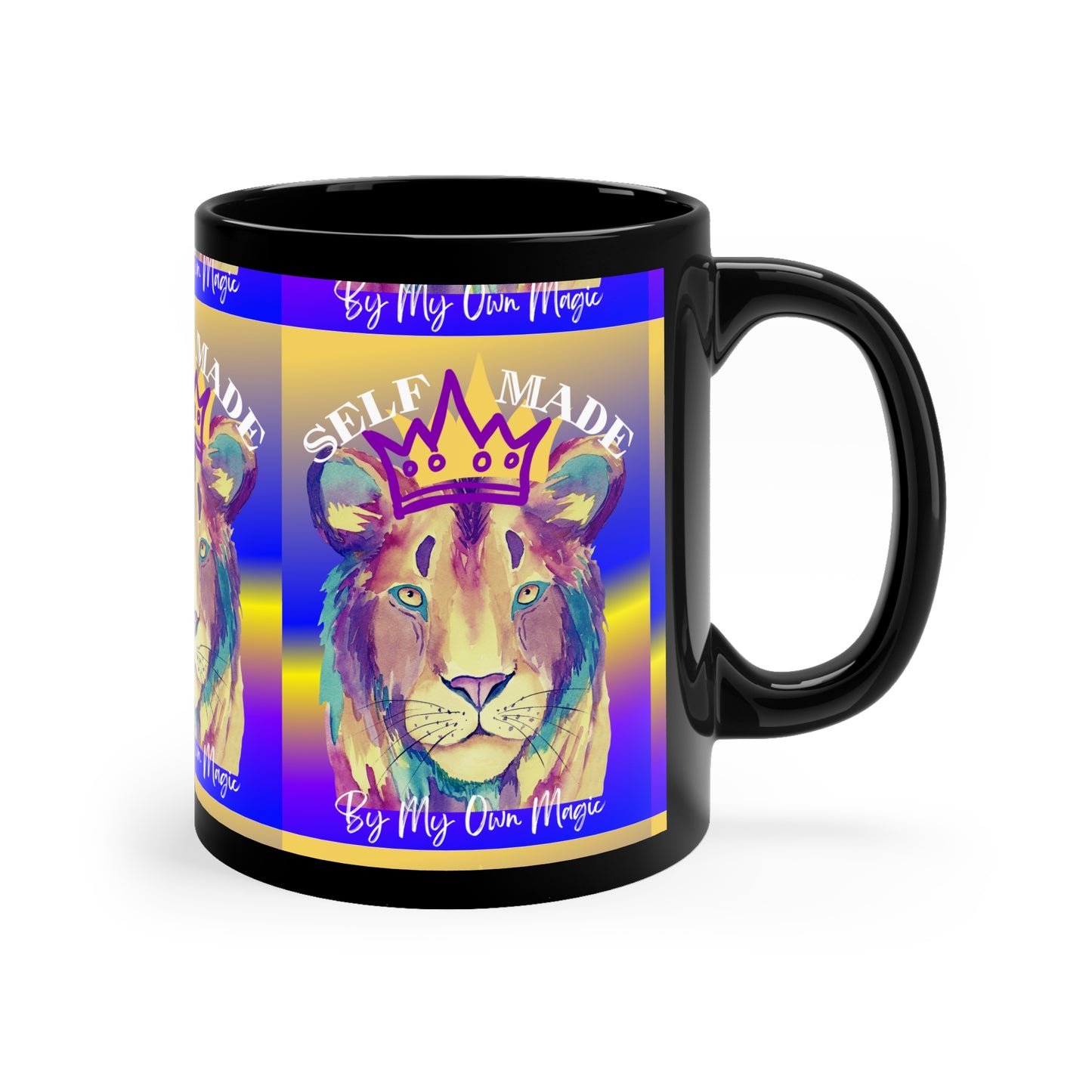 The Emblem Artwork 11oz Black Mug with Glossy Finish