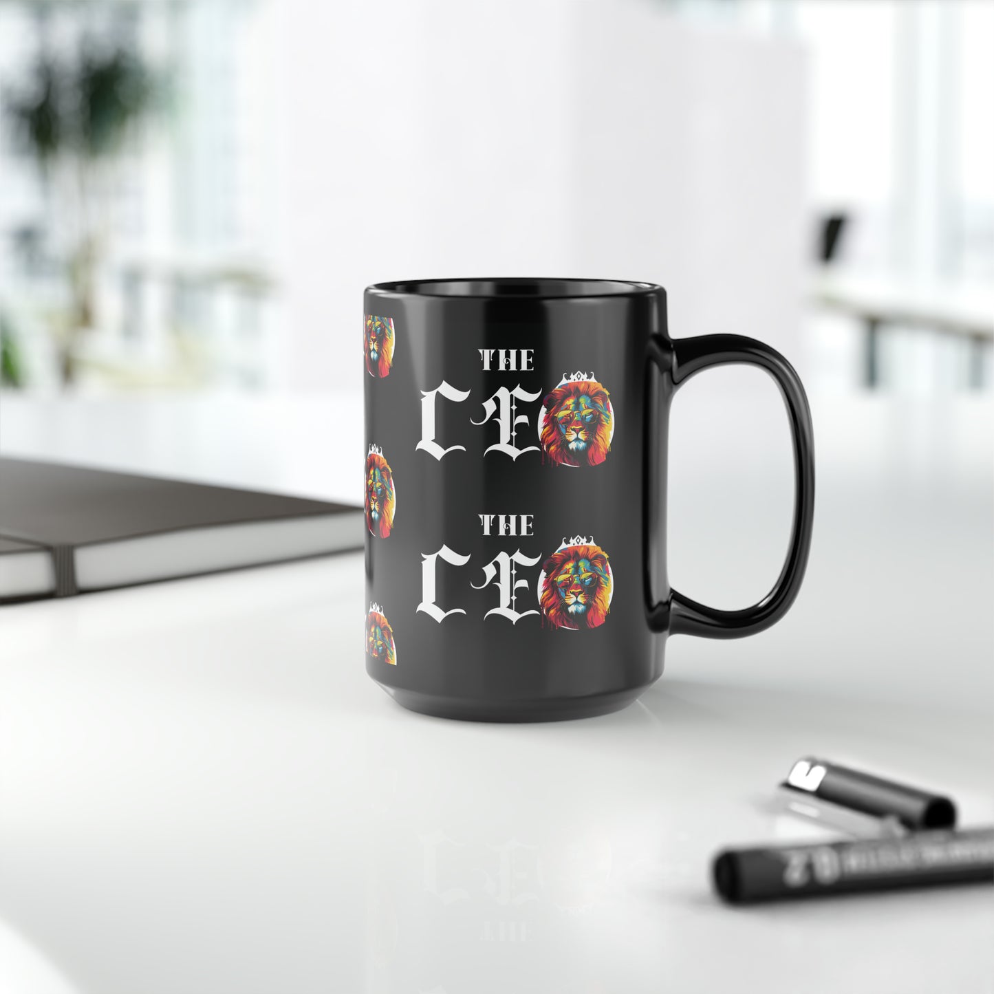 The CEO: Glossy Black Mug (11oz, 15oz)