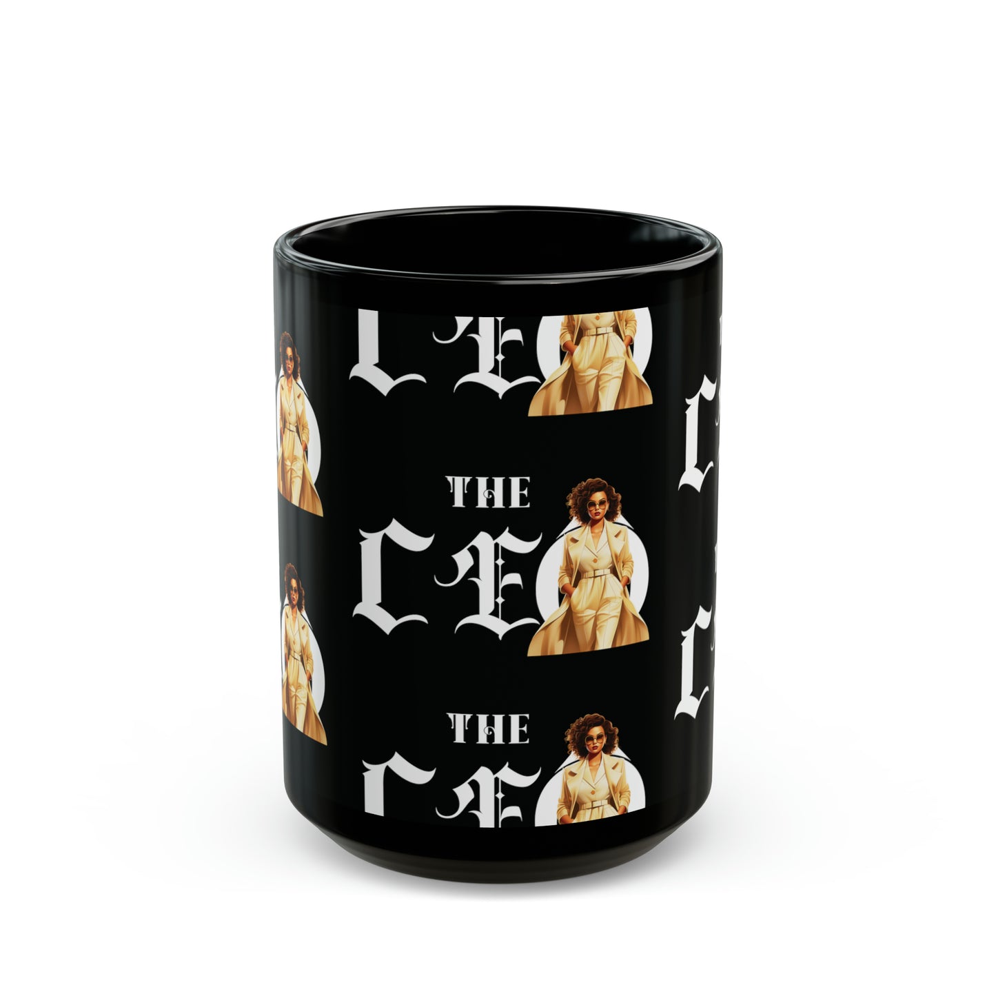 The CEO: Lady Boss Graphic Glossy Black Mug (11oz, 15oz)