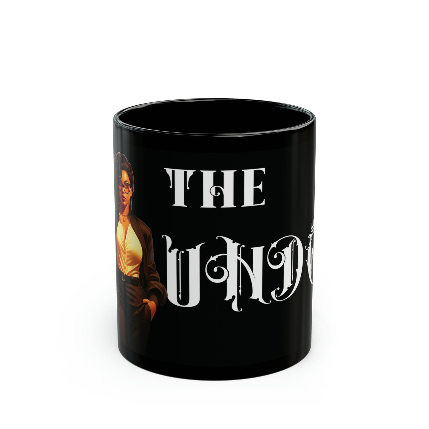 The Founder: Lady Boss Graphic Glossy Black Mug (11oz, 15oz)