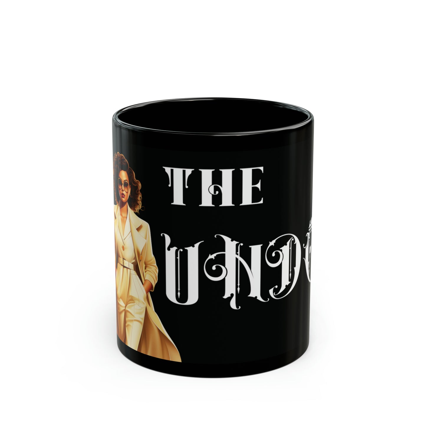 The Founder: Lady Boss Graphic Glossy Black Mug (11oz, 15oz)