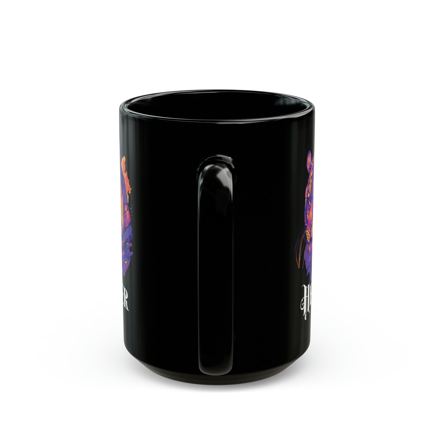 HEALER: Tiger Graphic Glossy Black Mug (11oz, 15oz)