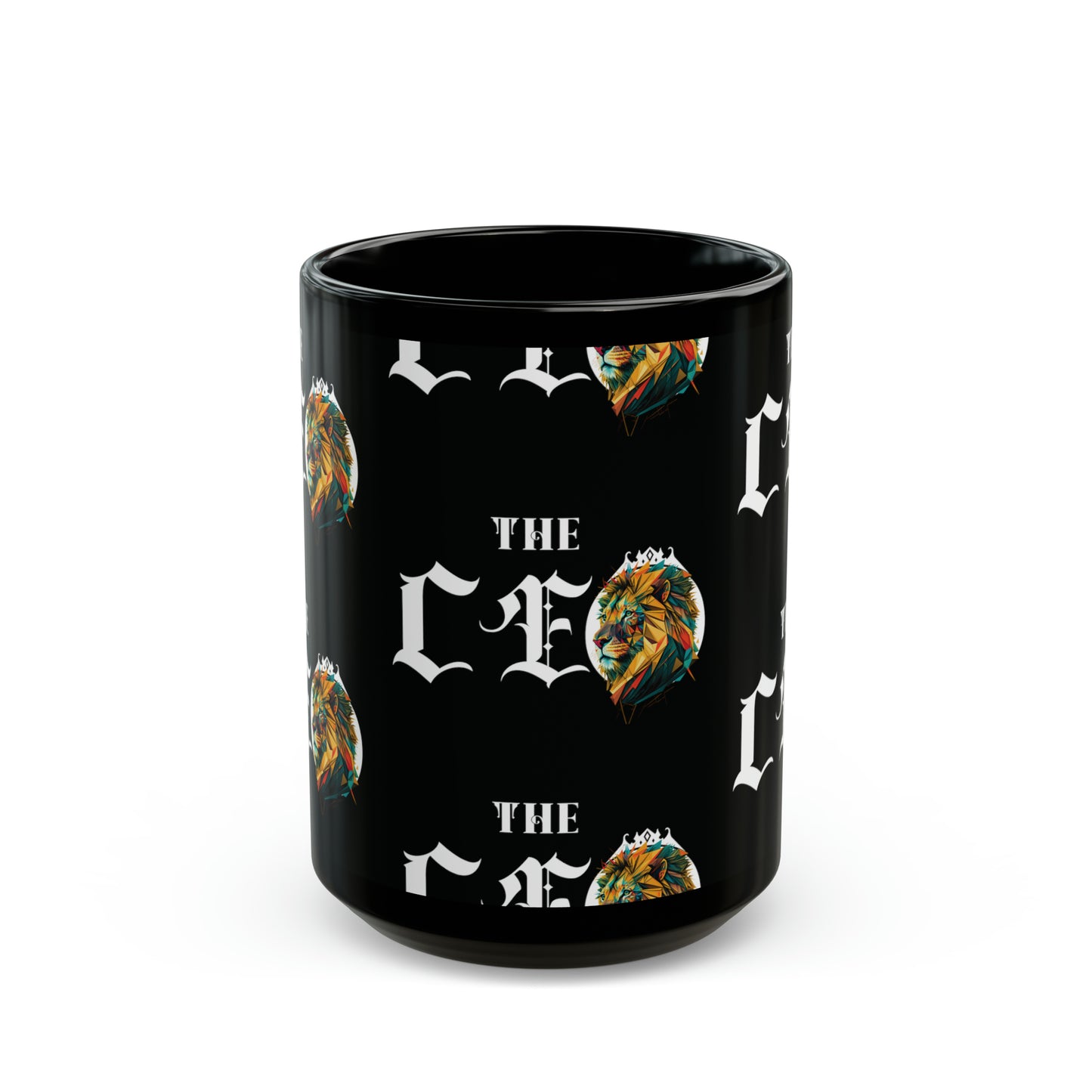 The CEO: Lion Graphic Glossy Black Mug (11oz, 15oz)