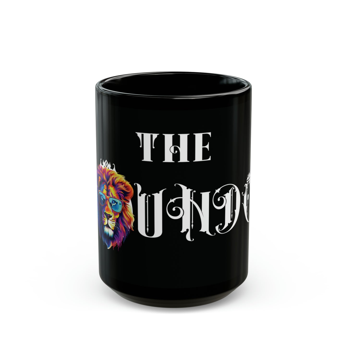 The Founder: Lion Graphic Glossy Black Mug (11oz, 15oz)