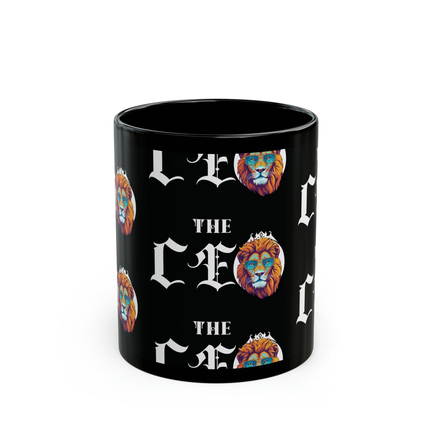 The CEO: Lion Graphic Glossy Black Mug (11oz, 15oz)