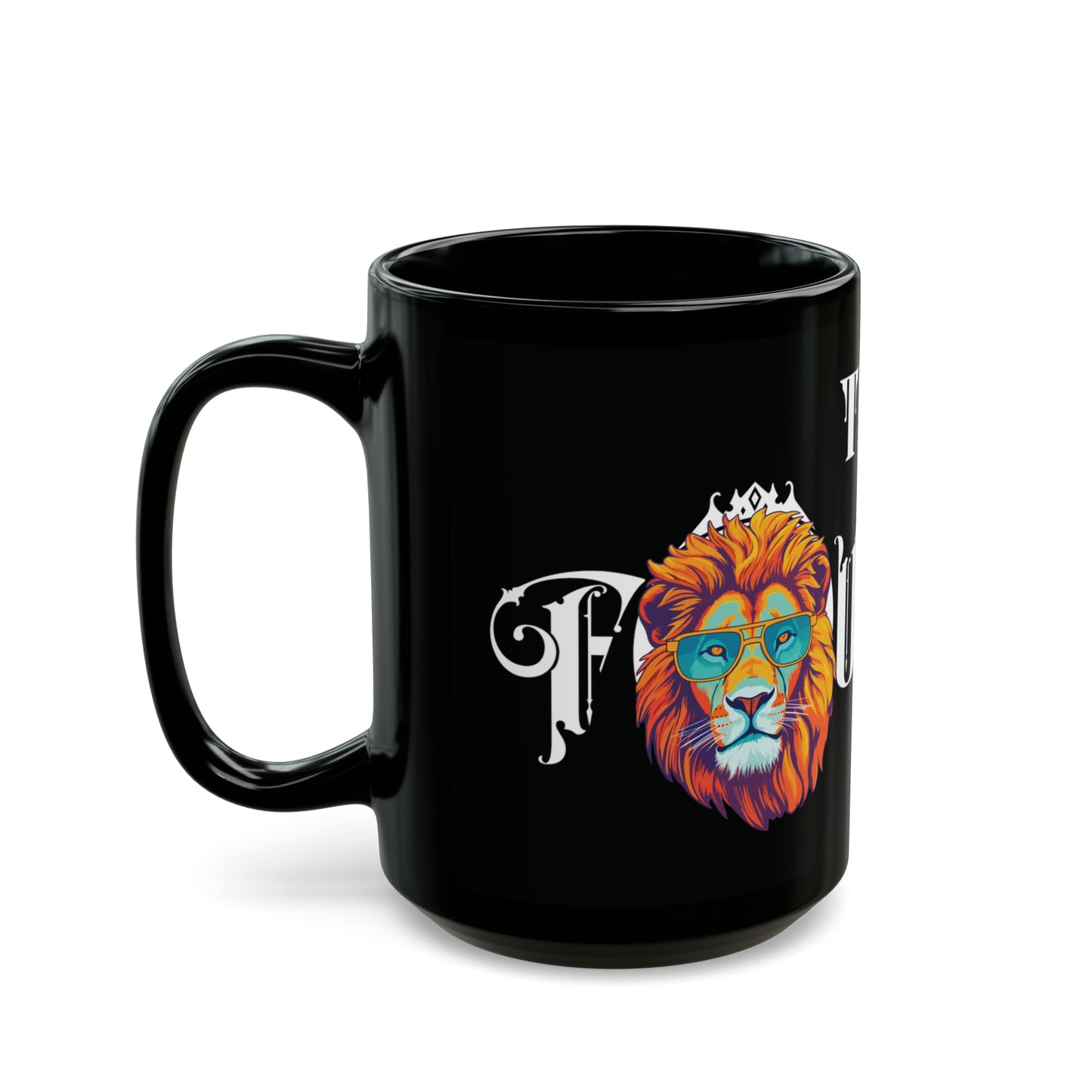 The Founder: Lion Graphic Glossy Black Mug (11oz, 15oz)