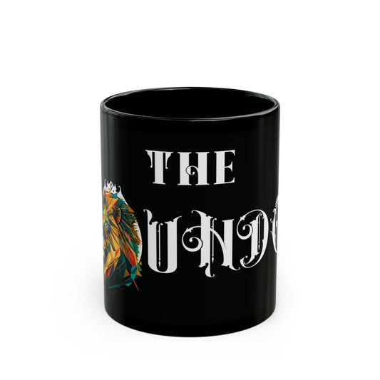 The Founder: Lion Graphic Glossy Black Mug (11oz, 15oz)