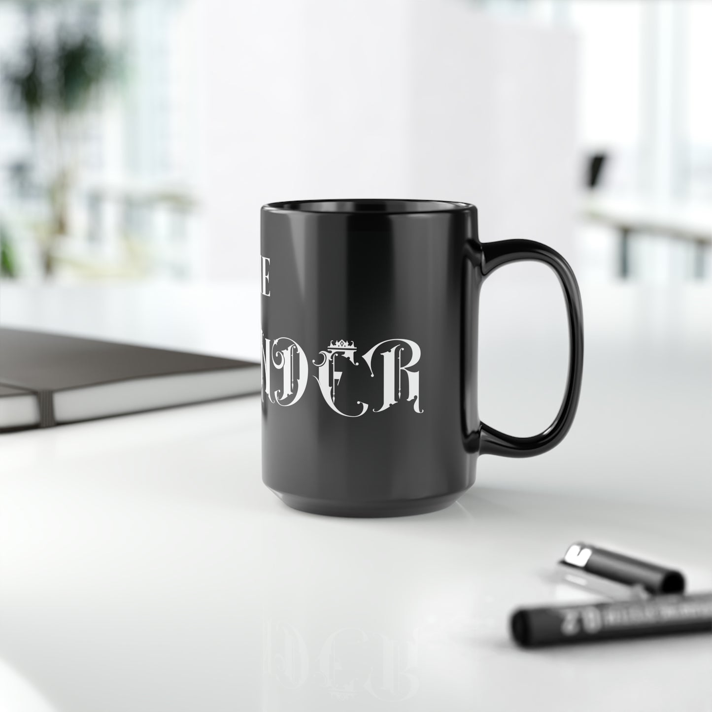 The Founder: Lion Graphic Glossy Black Mug (11oz, 15oz)