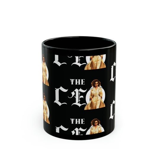 The CEO: Lady Boss Graphic Glossy Black Mug (11oz, 15oz)