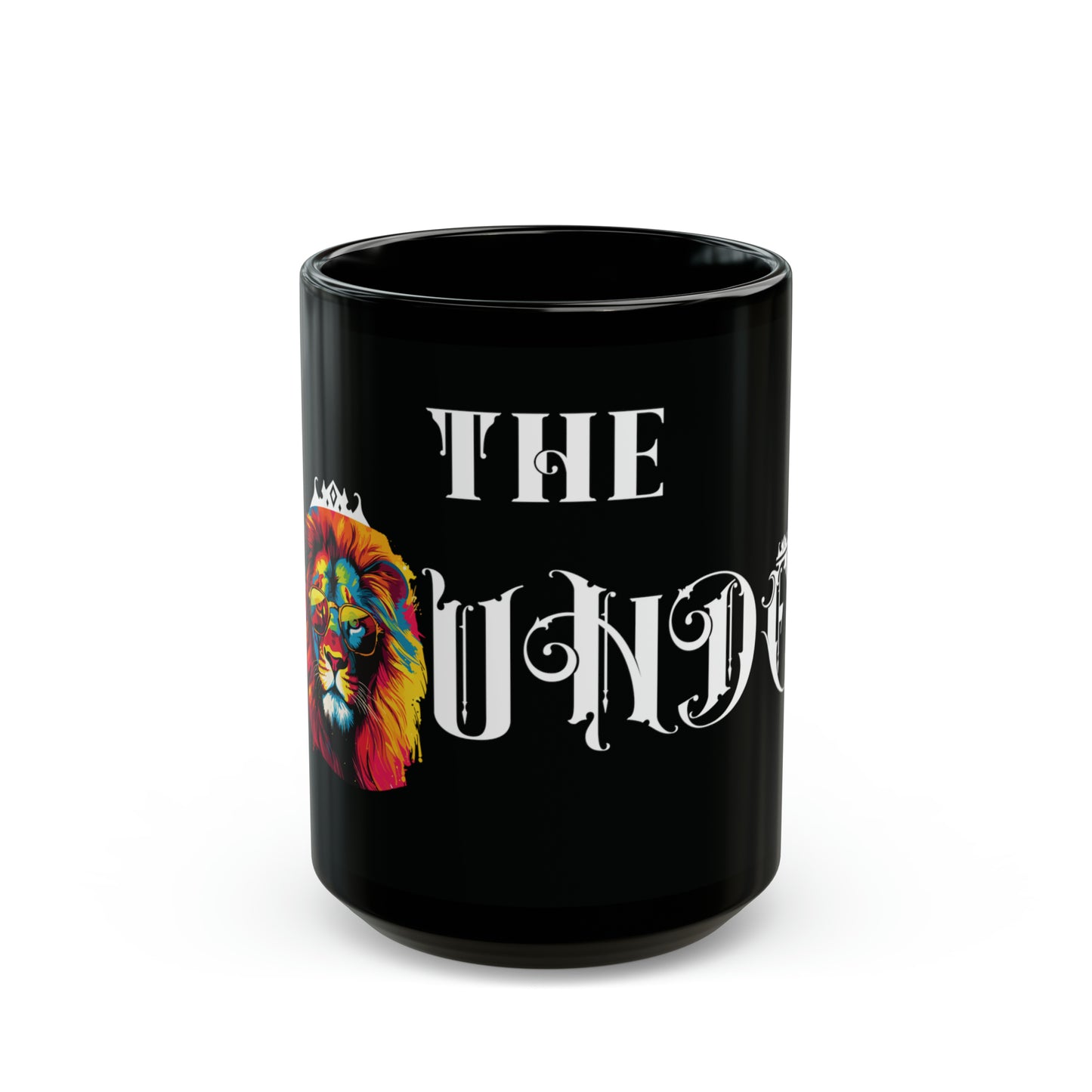 The Founder: Lion Graphic Glossy Black Mug (11oz, 15oz)