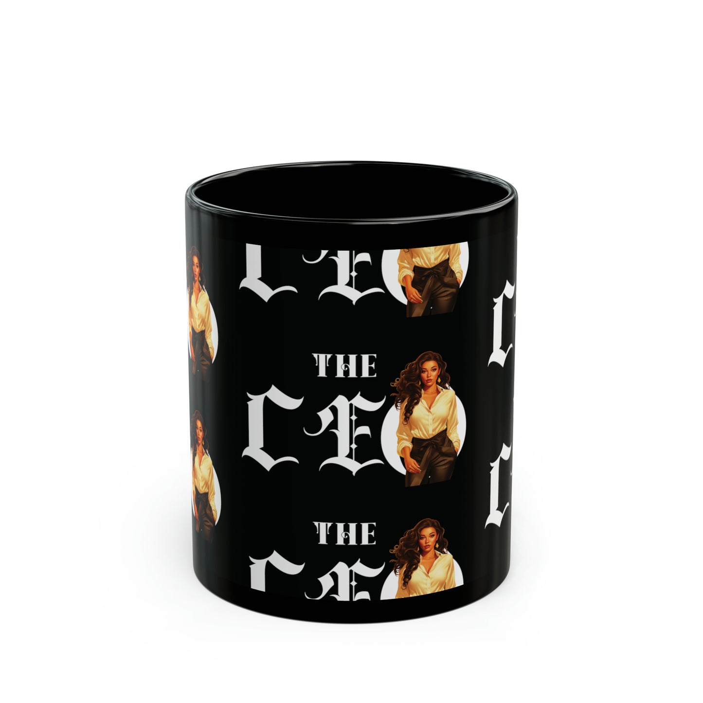 The CEO: Lady Boss Graphic Glossy Black Mug (11oz, 15oz)