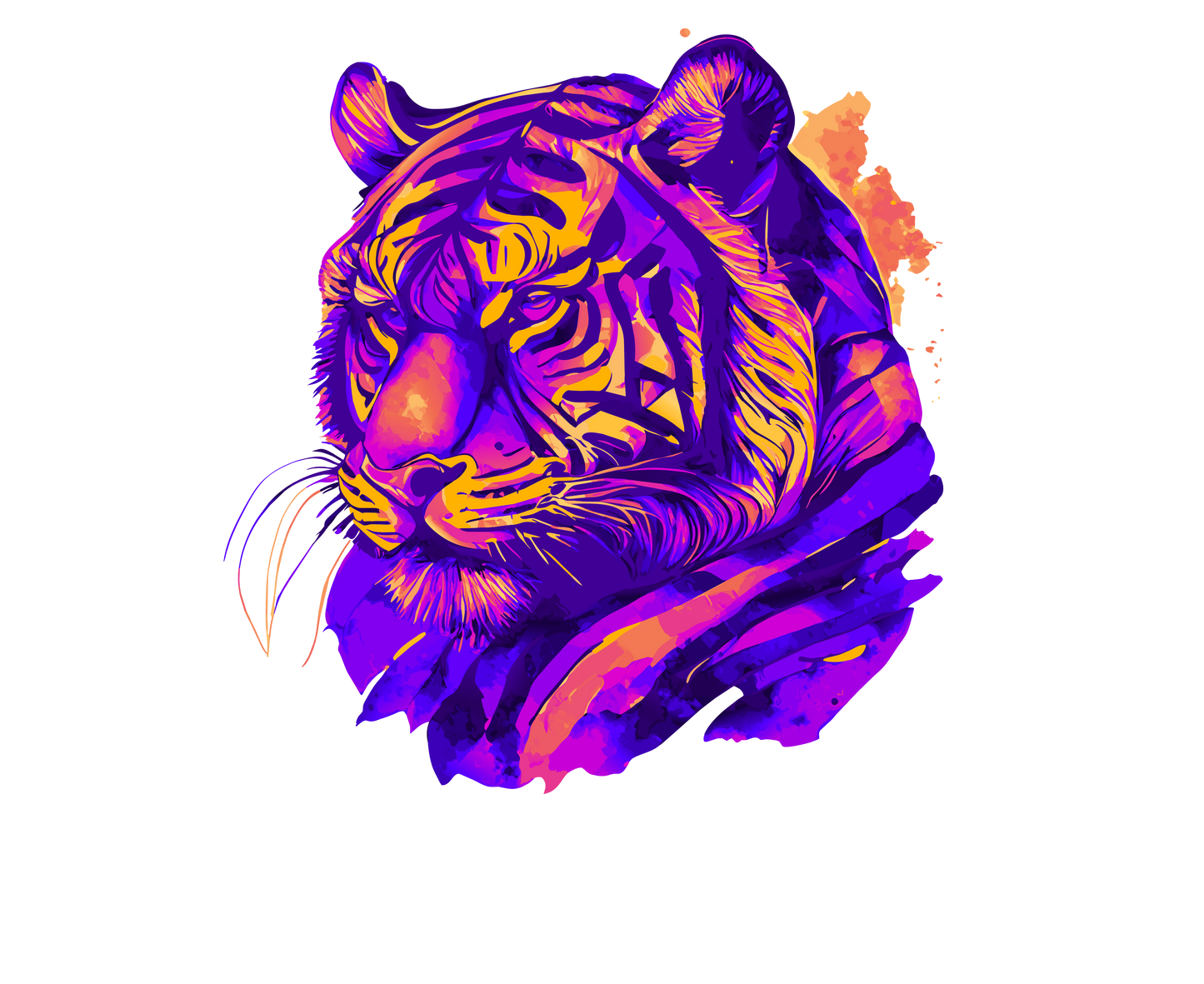 VISIONARY: Tiger Graphic Glossy Black Mug (11oz, 15oz)