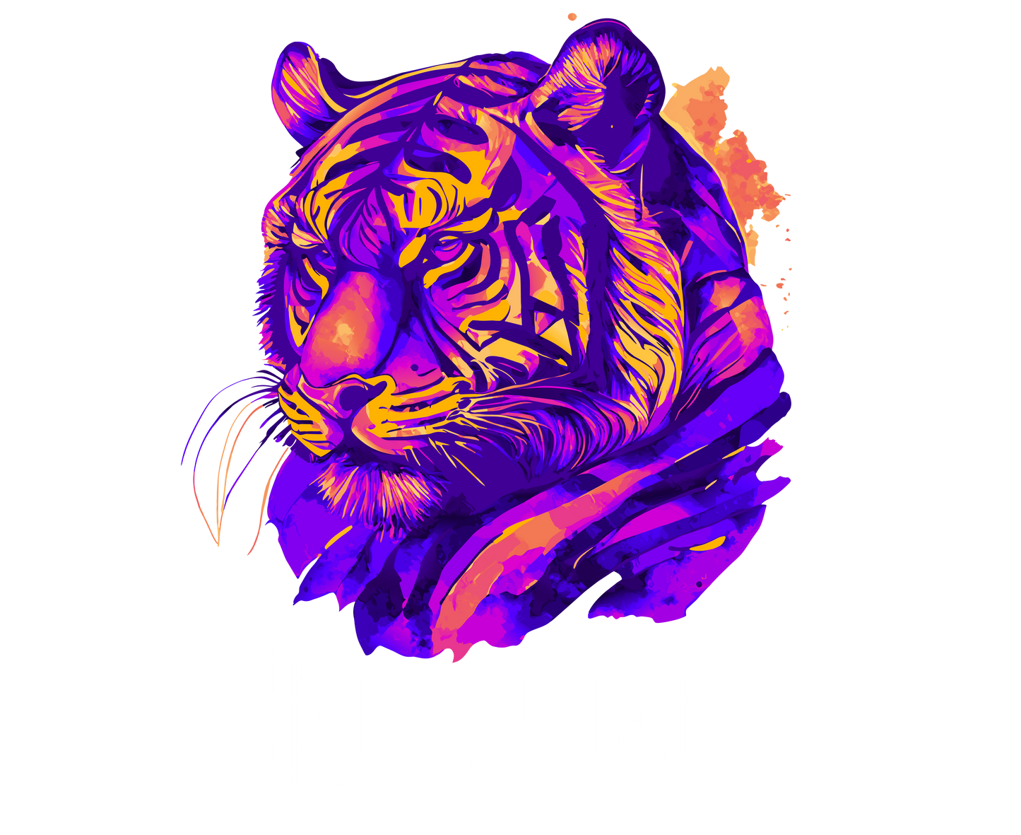 HEALER: Tiger Graphic Skinny Tumbler with Straw, 20oz (Black Matte Finish or Black Glitter Glossy Finish)