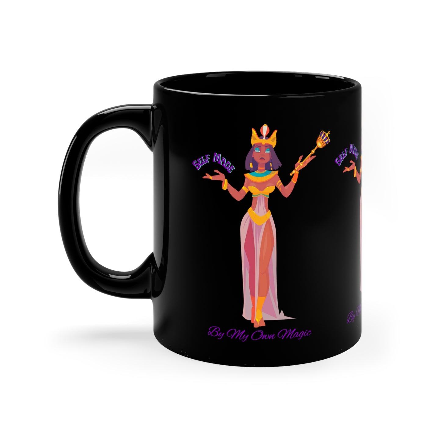 The Classic Empress in Royal Purple: 11oz Black Mug with Glossy Finish