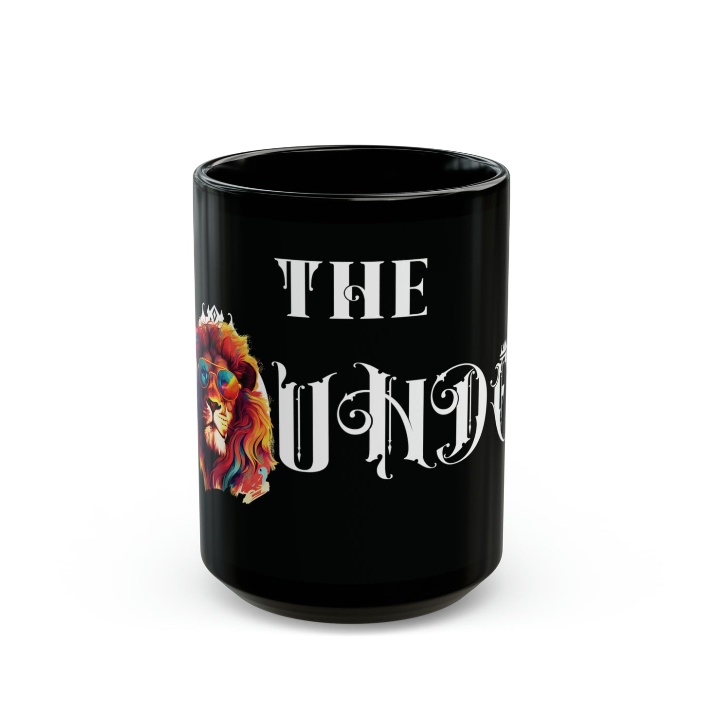 The Founder: Lion Graphic Glossy Black Mug (11oz, 15oz)