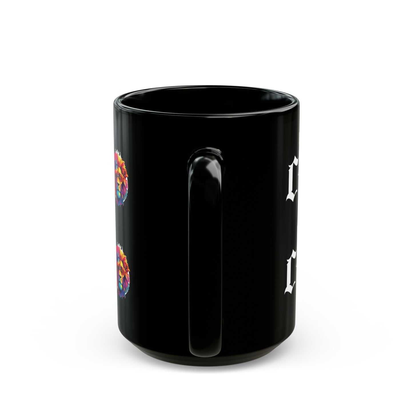 The CEO: Graphic Lion Glossy Black Mug (11oz, 15oz)