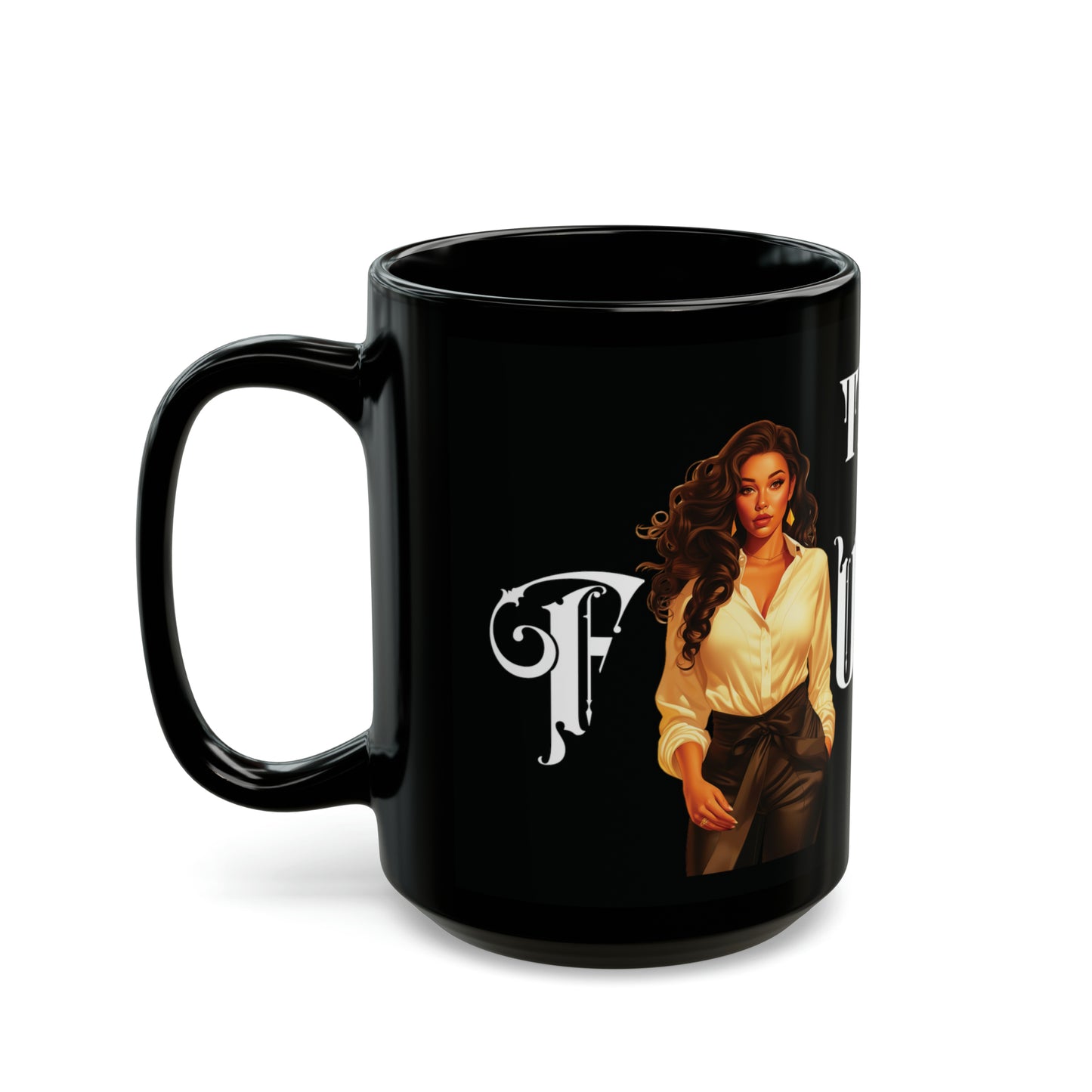 The Founder: Lady Boss Graphic Glossy Black Mug (11oz, 15oz)