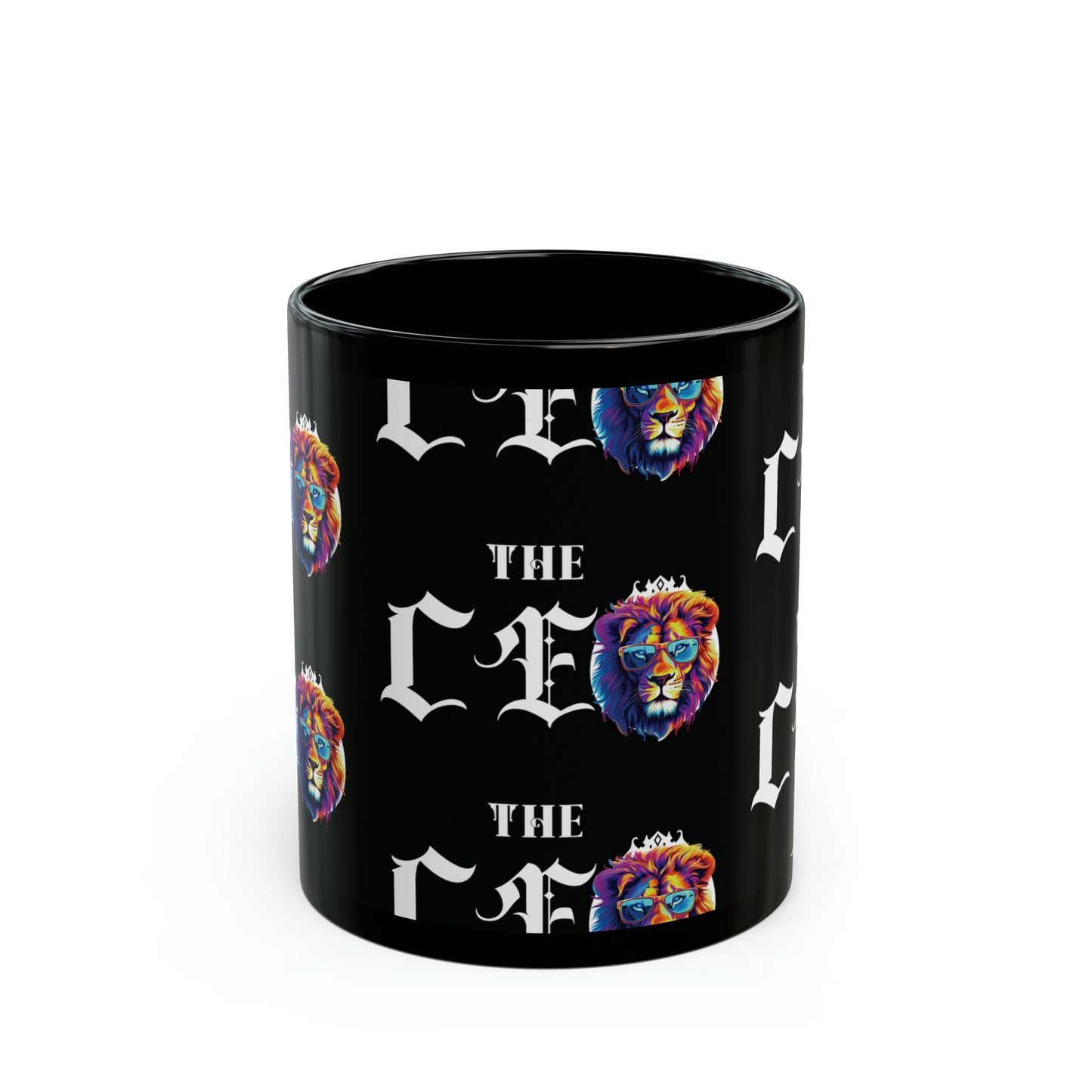 The CEO: Lion Graphic Glossy Black Mug (11oz, 15oz)