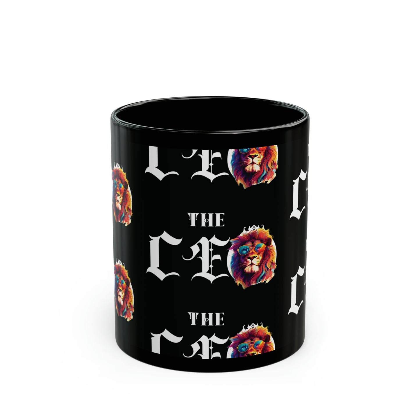 The CEO: Lion Graphic Glossy Black Mug (11oz, 15oz)