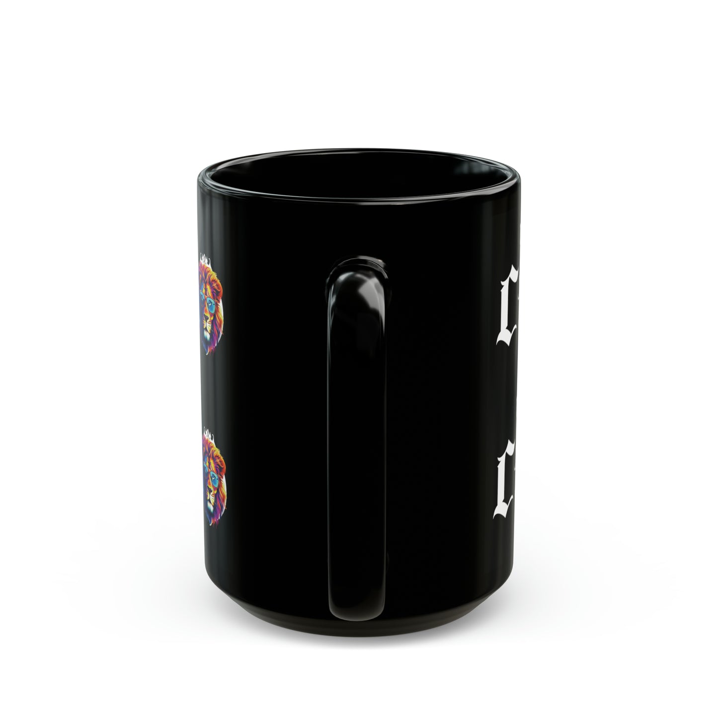 The CEO: Lion Graphic Glossy Black Mug (11oz, 15oz)