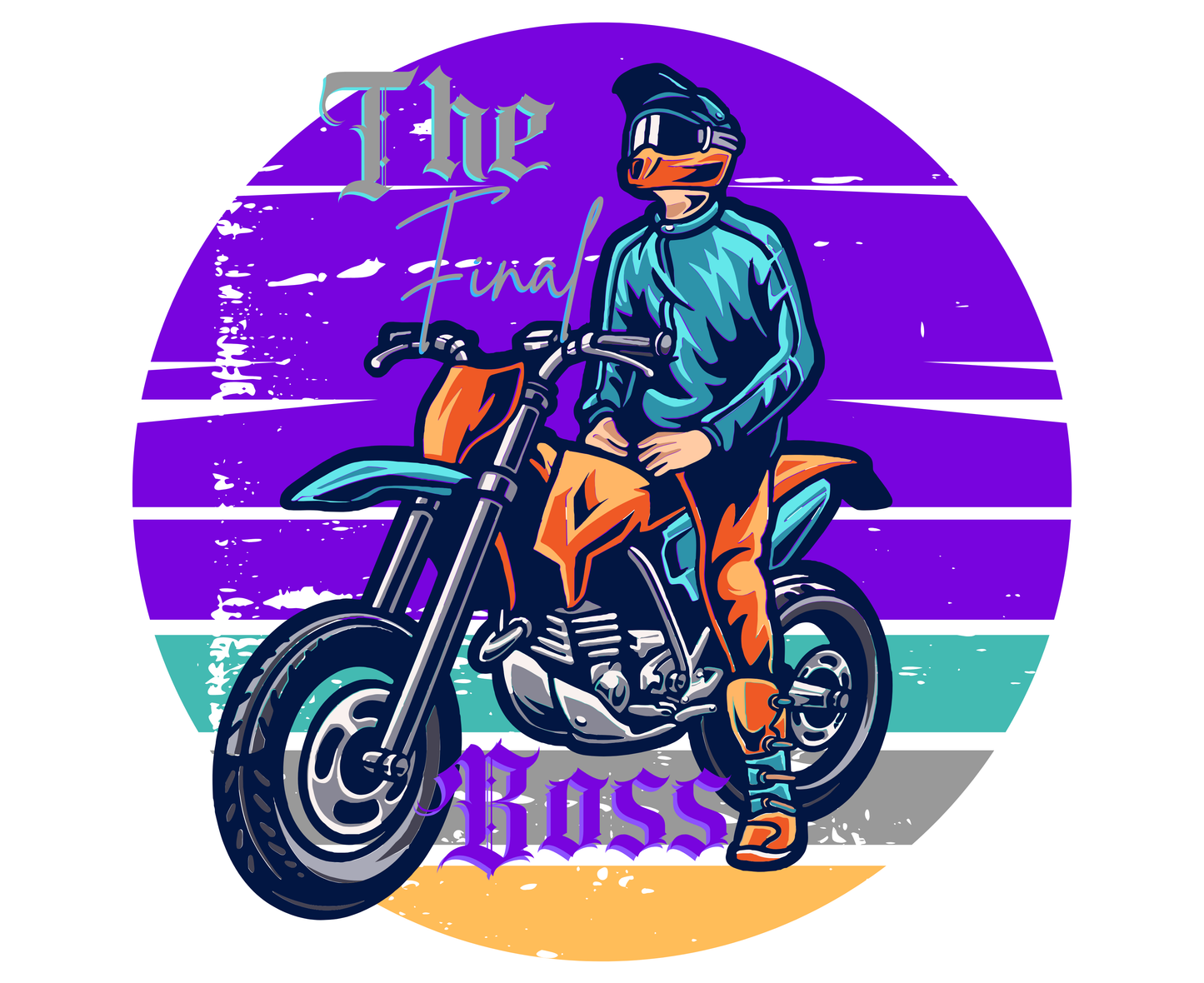 The Final Boss: Motocross Biker Graphic Tee